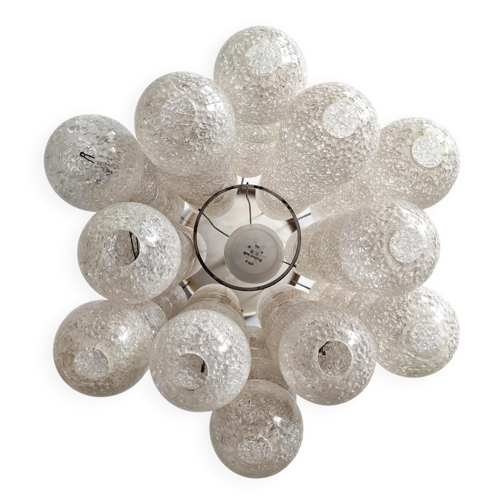 Minimalist Space Age suspension model Bubble by Napako from the 1970s.