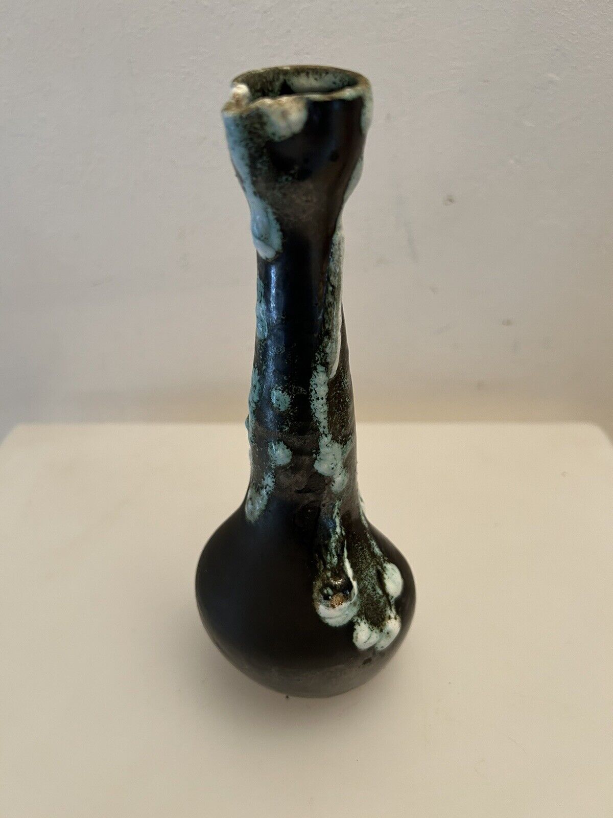 Old vase soliflore céramique " cyclops Annecy " Savoie, vintage 70'