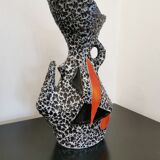 Geometric vase signed Le Vaucour for Vallauris