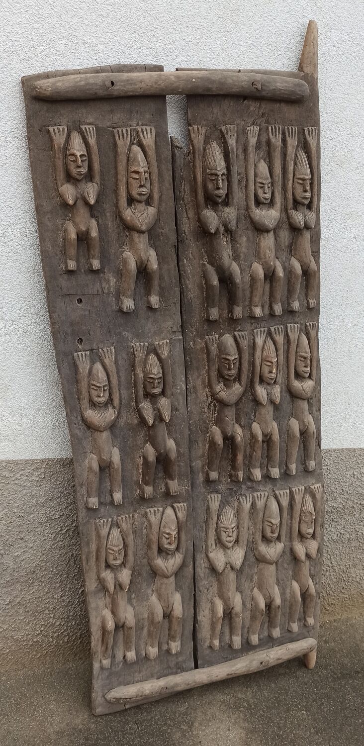 Ancienne porte en bois Dogon du Mali