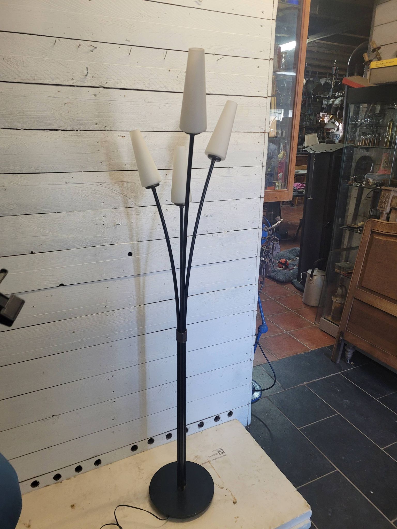 Lampadaire vintage 4 lumières des années 60