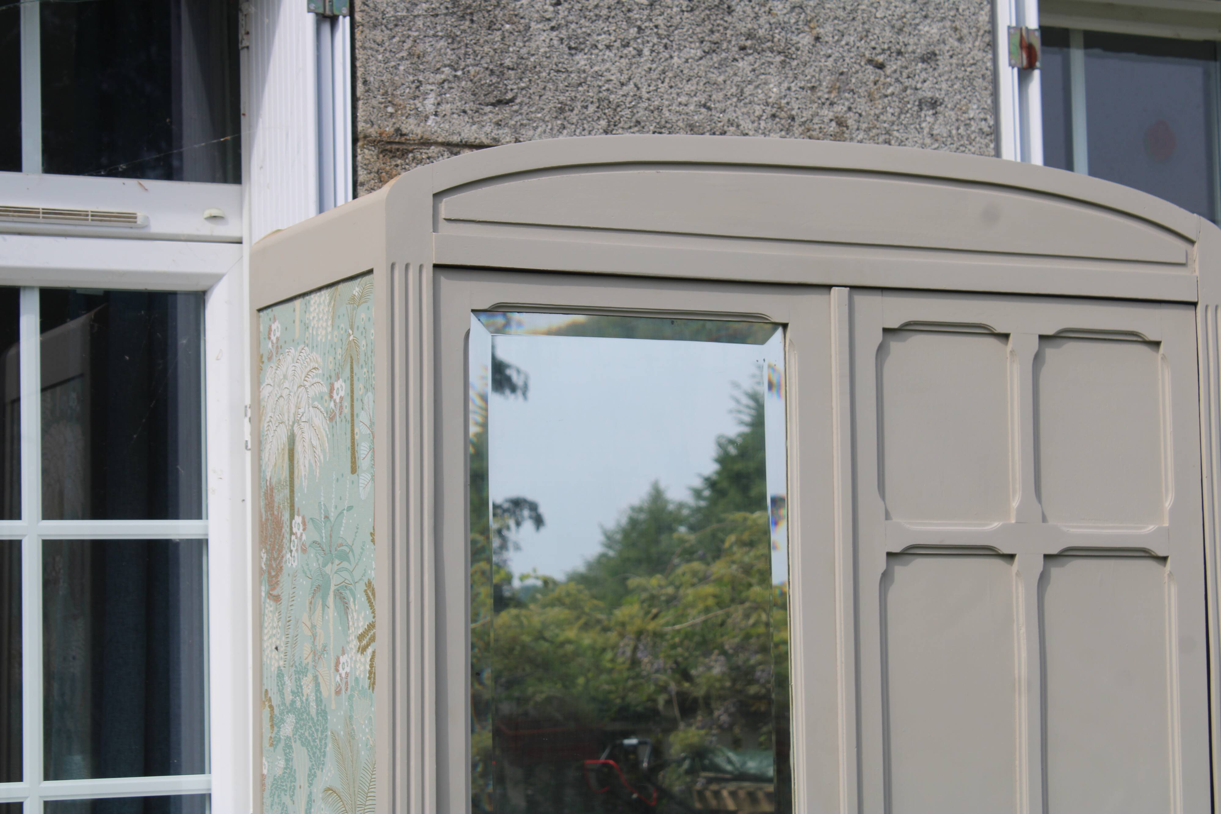 Vintage upholstered Parisian wardrobe