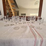 Water and wine glasses from the Royal Manufacture of Bayel