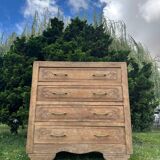 Vintage carved solid wood chest of drawers – 4 drawers