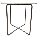 1930s original chrome Bauhaus tubular steel table by Robert Slezak
