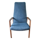 Teak armchair, bluish black. Denmark 1960