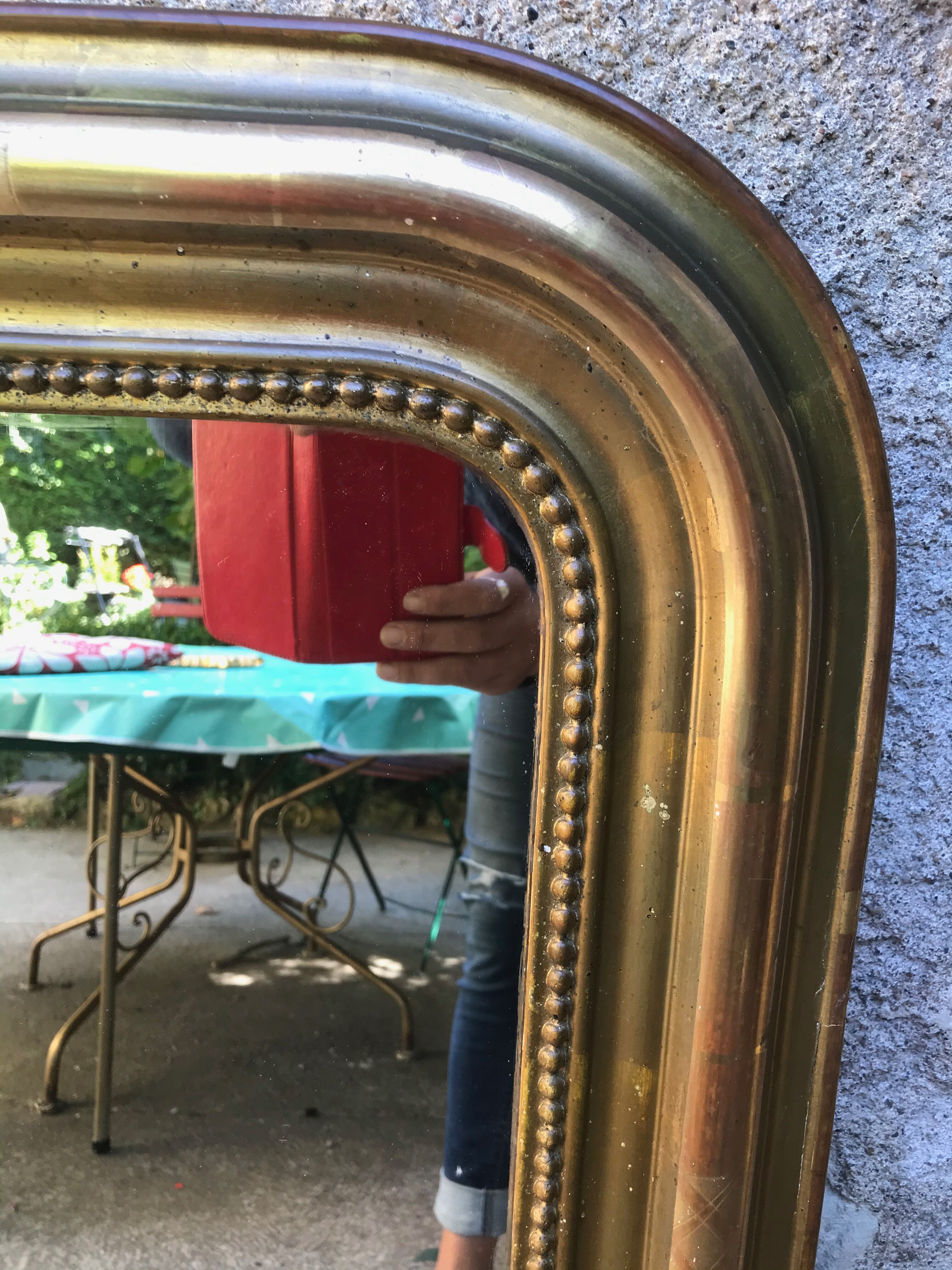 Golden Louis-Philippe Mirror 99x74 cm