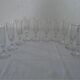 10 Louis Philippe flutes elegant old blown glasses bulled