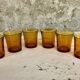 6 Duralex glasses, orange color