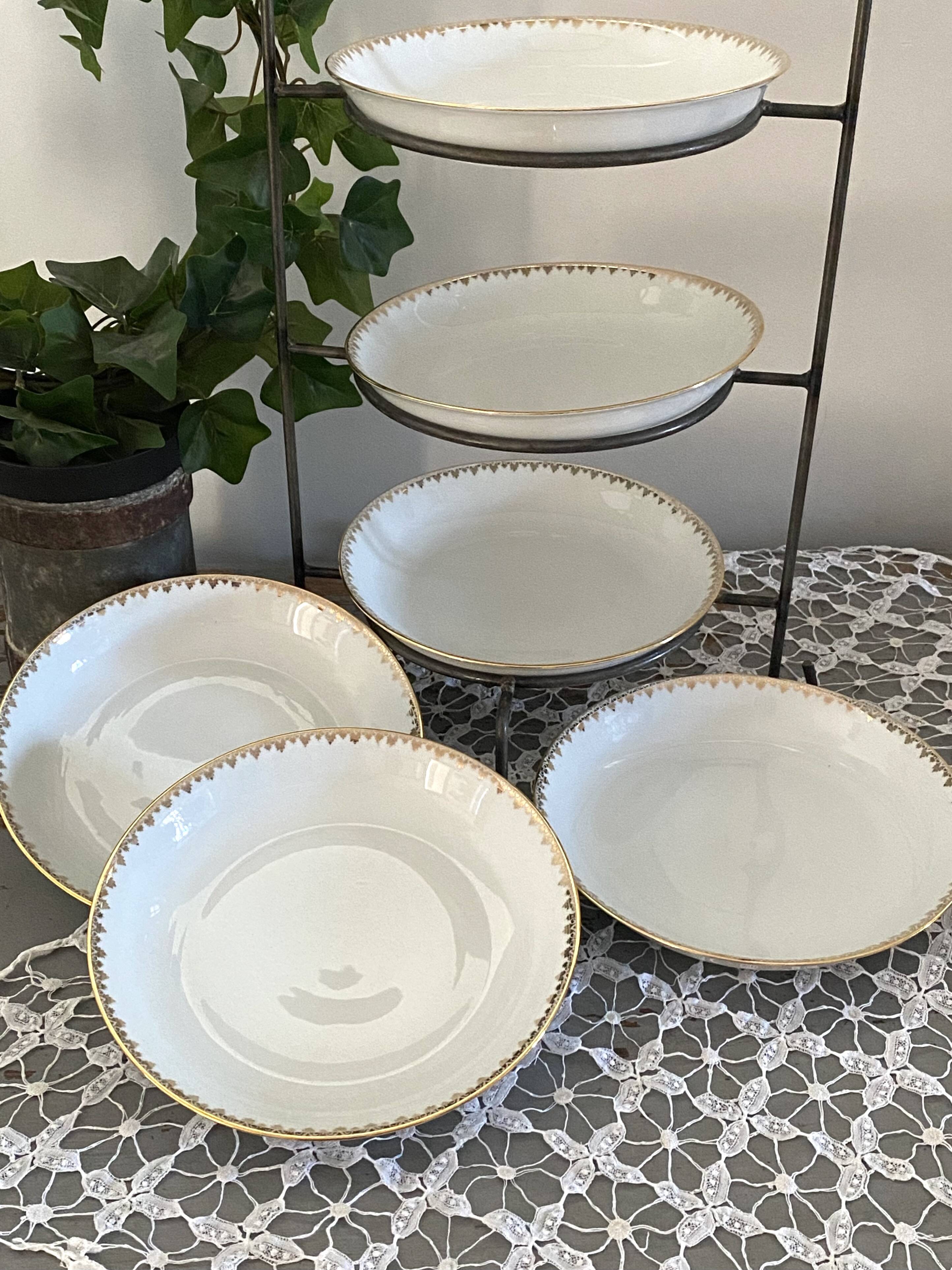 Limoges porcelain soup plates