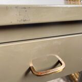 Bureau métal vintage kaki