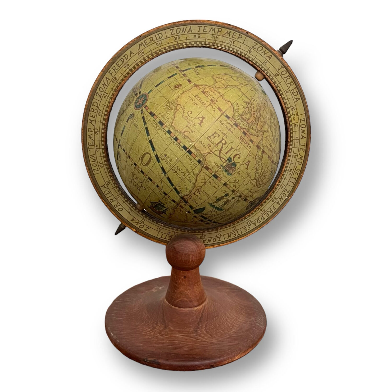 Globe rotatif vintage