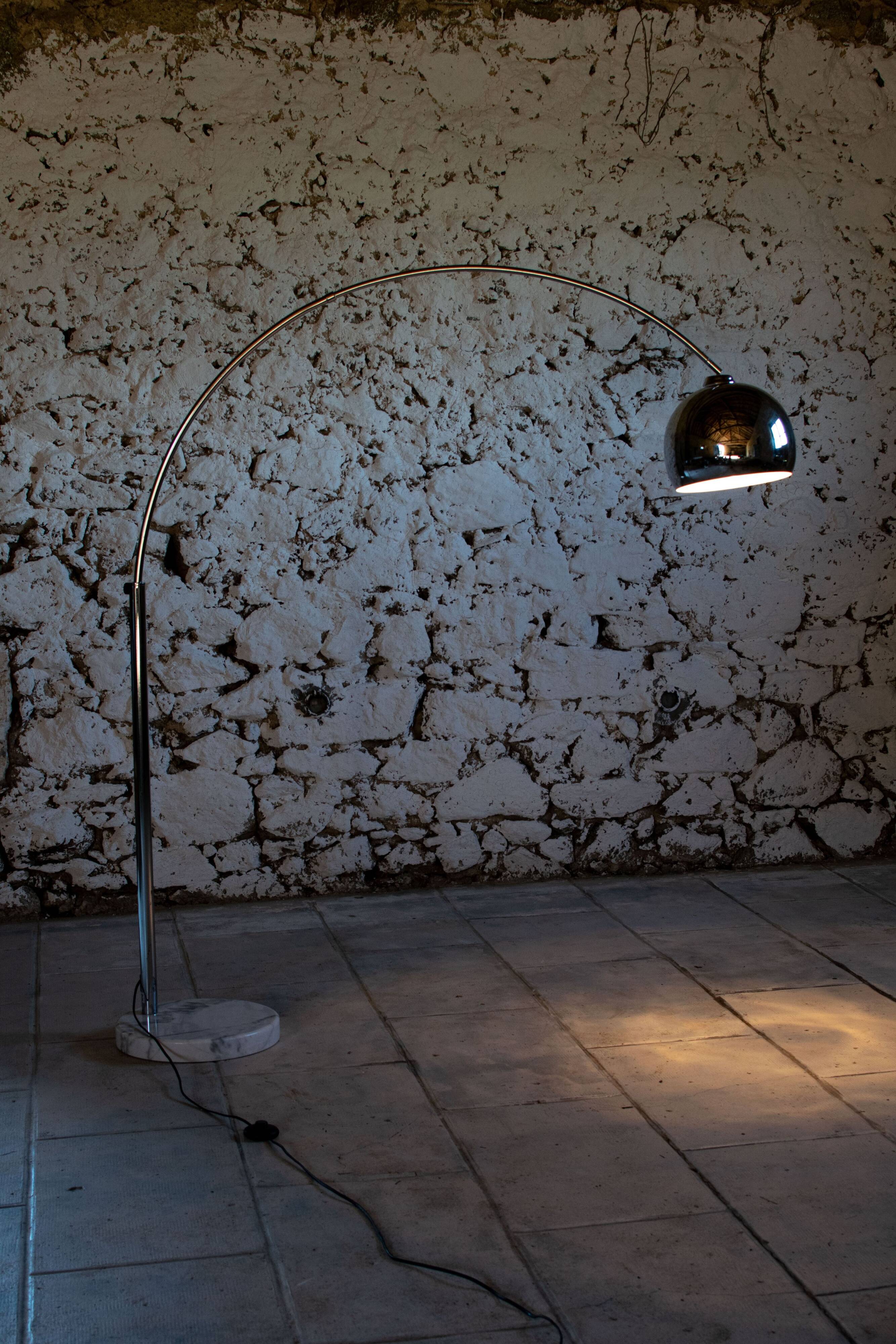 Vintage arc floor lamp, 1970s