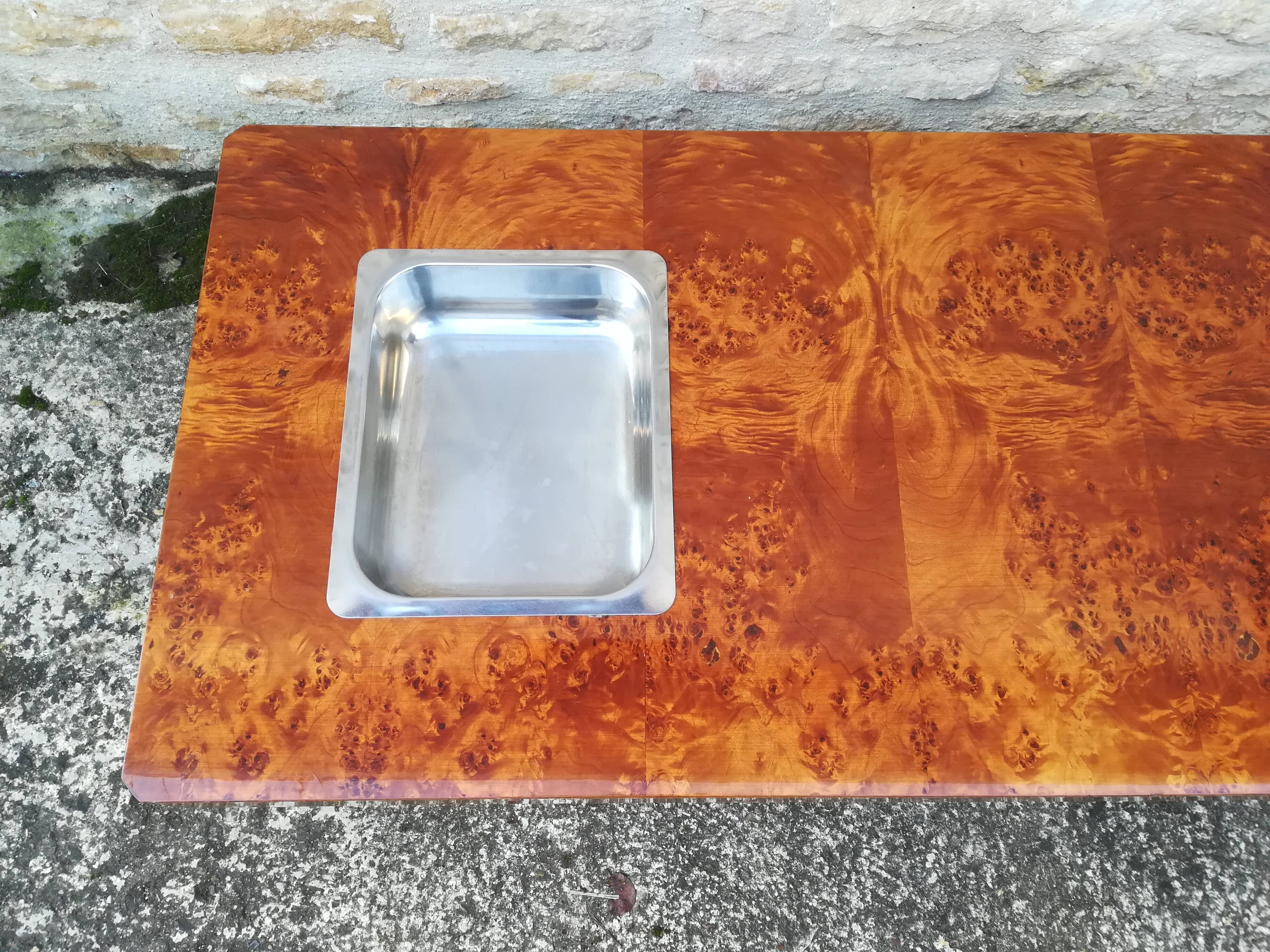 Table basse des années 70 en orme