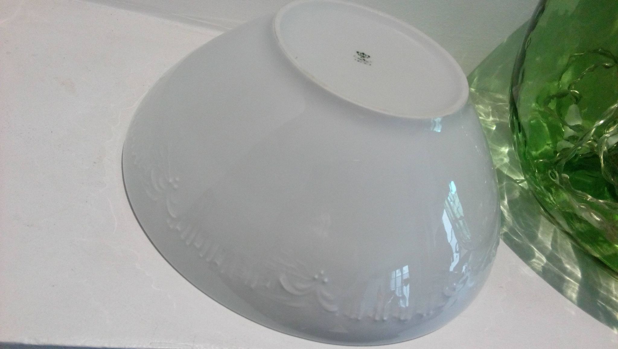 White porcelain salad bowl