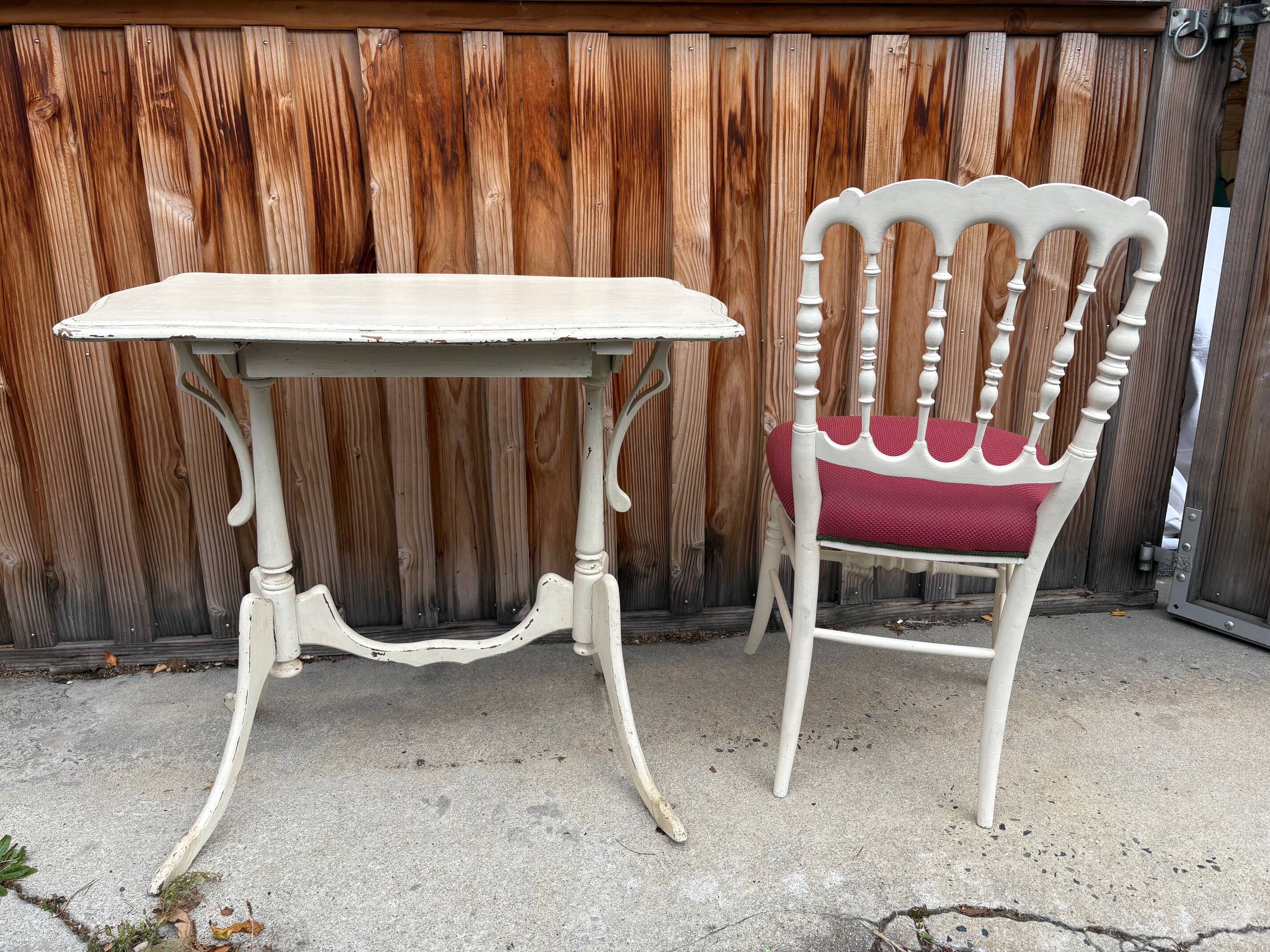 Antique dressing table with Napoleon III style chair