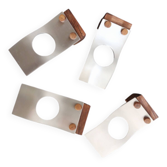4 coquetiers design inox