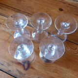 Ensemble de 5 verres à liqueur anciens