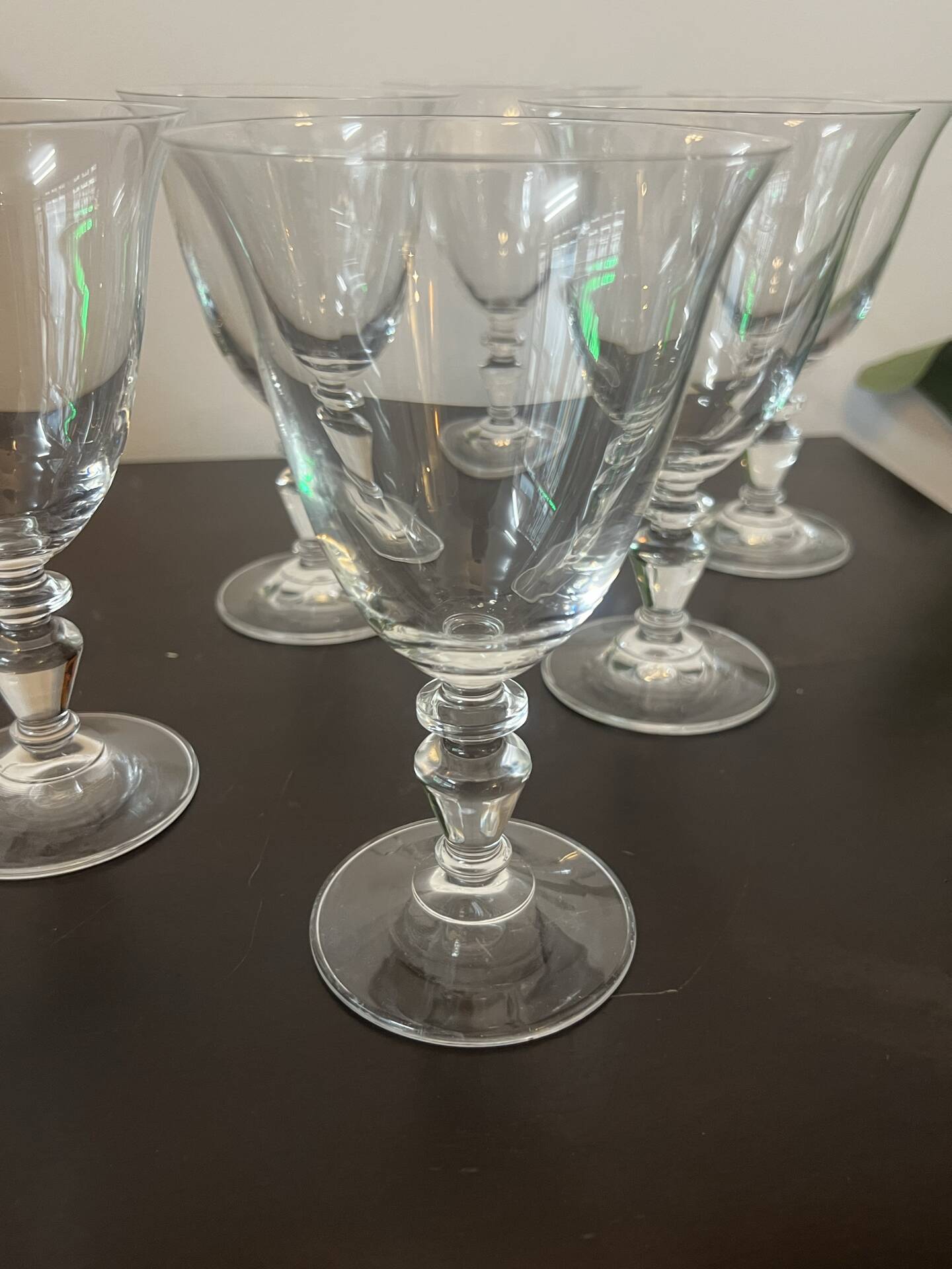 6 crystal glasses 1980