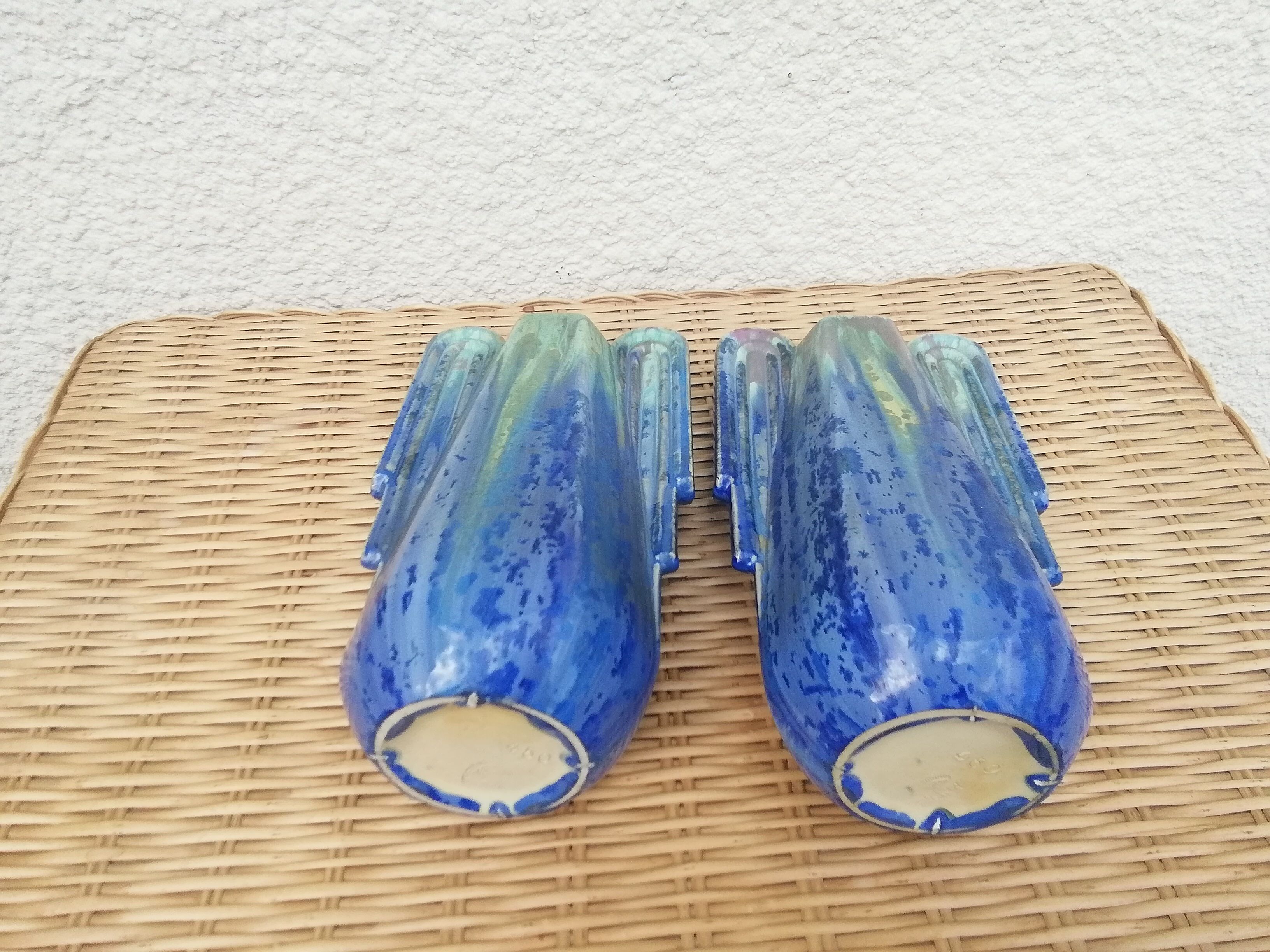 Pierrefonds art deco vases