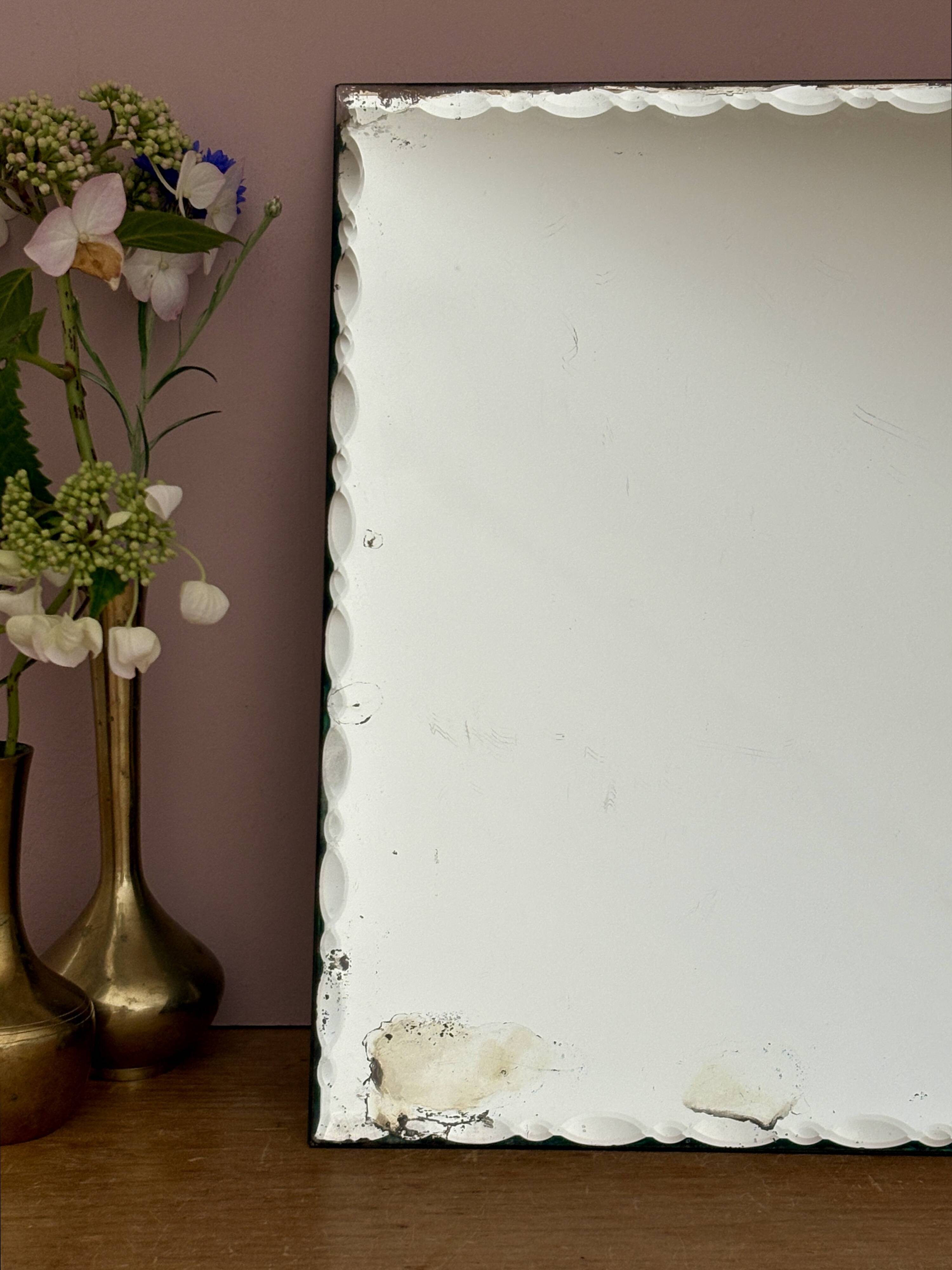 Antique mirror with bevelled edges
