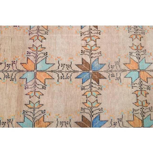 Vintage Turkish Oushak Handmade Wool Cotton Brown Area Rug 156x232