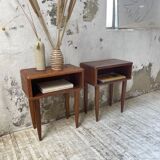 Pair of Scandinavian teak bedside tables