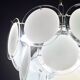 Disc white Murano glass chandelier by Vistosi