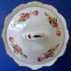 Pot à tabac en porcelaine anglaise à décor floral