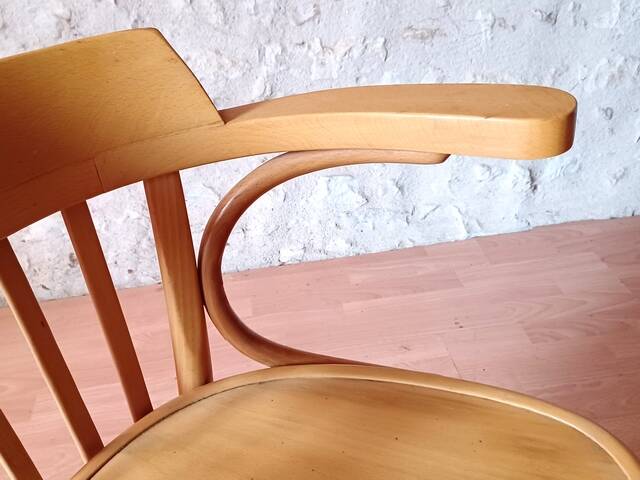 Fauteuil de bureau pivotant by ZPM Radomsko 1950 vintage