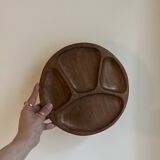 Teak aperitif tray plate, design 1960 Denmark