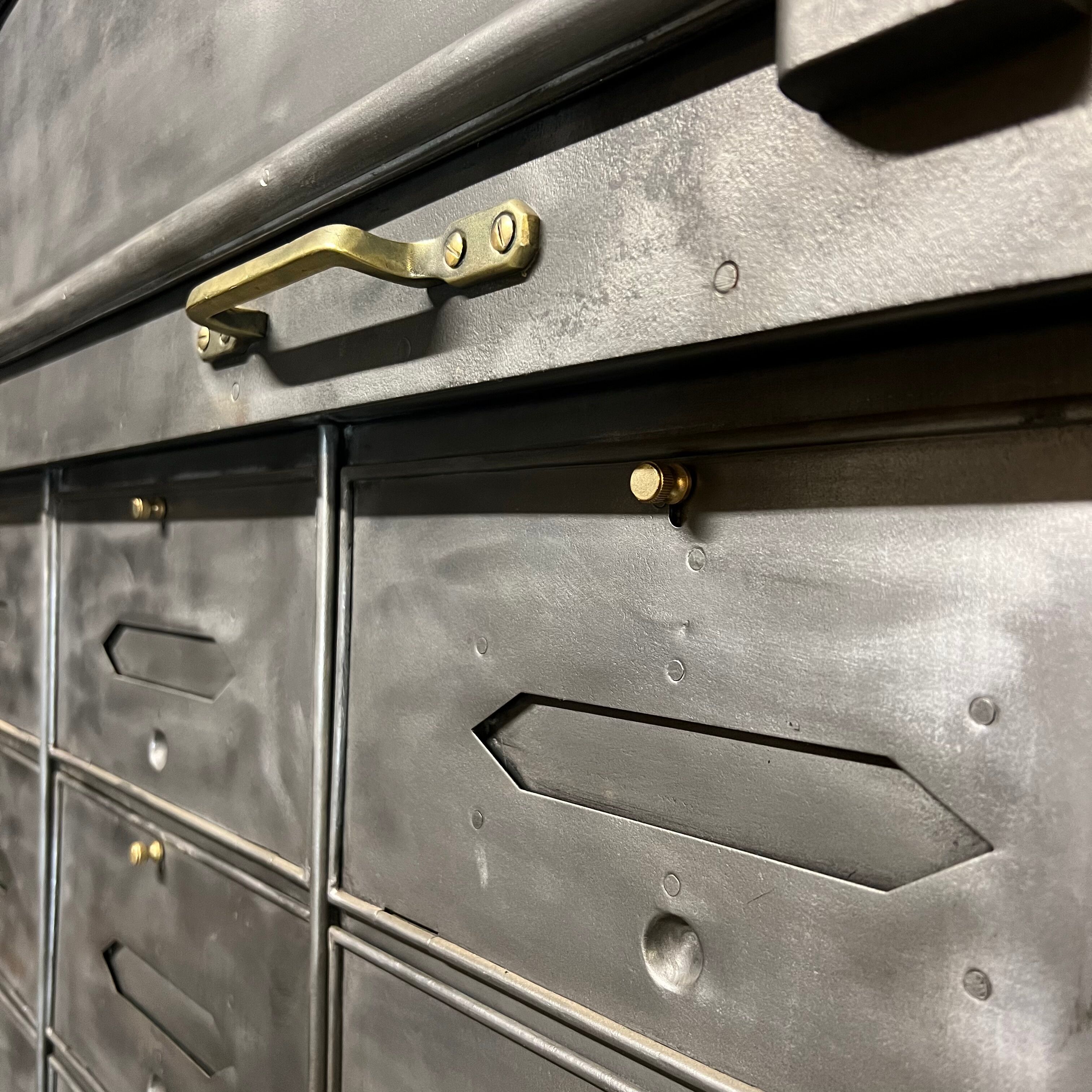 Furniture with flap and steel curtain circa 1930