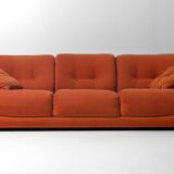 Vintage 'Sapporo' 3-seater sofa in suede by Mobil Girgi, 1970s