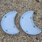 Salad plates in croissant English earthenware
