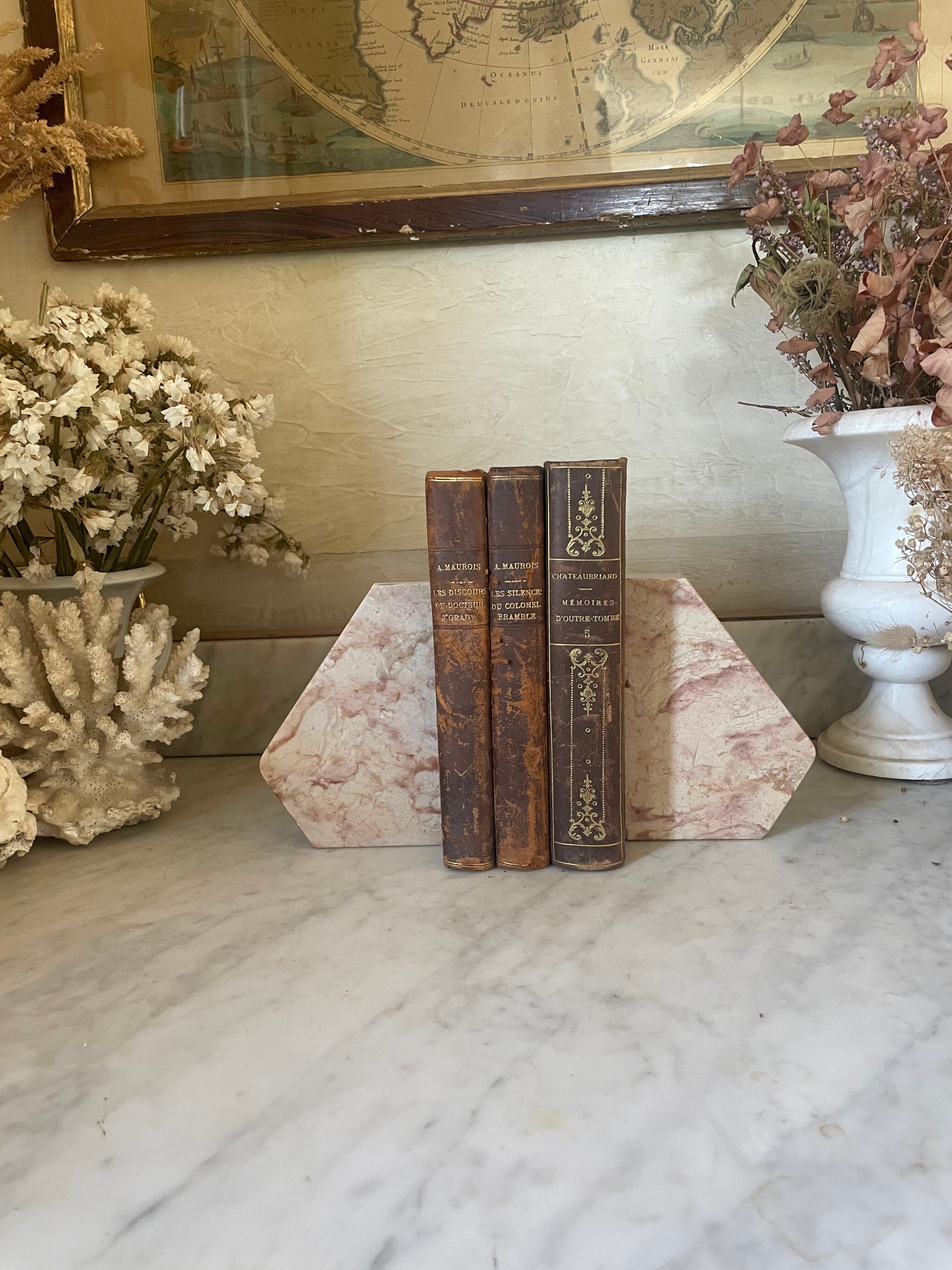 Pair of marble bookends
