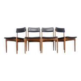 Set of Four Rare Midcentury Dining Chairs, Denmark, 1970s