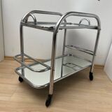 Art Deco Chromed Steel Bar Cart by Robert Mallet-Stevens, France, 1925
