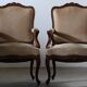 Pair of Vintage Danish Antique 18th century Lounge Chair, style of Louis XV