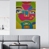 Contemporary pop face canvas