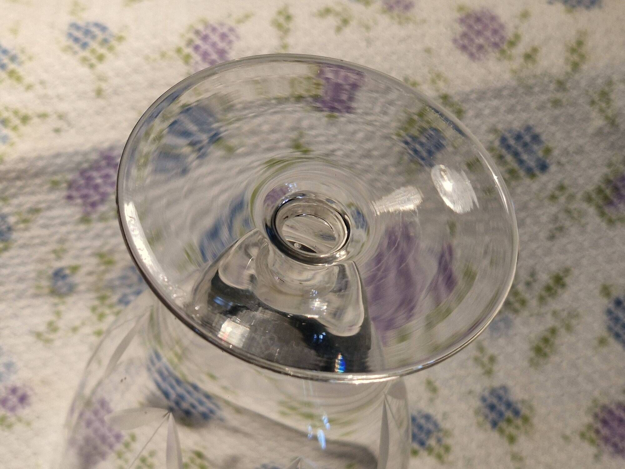 Villeroy and Bosch - 9 Antique Port Glasses - Cut crystal with flower decoration