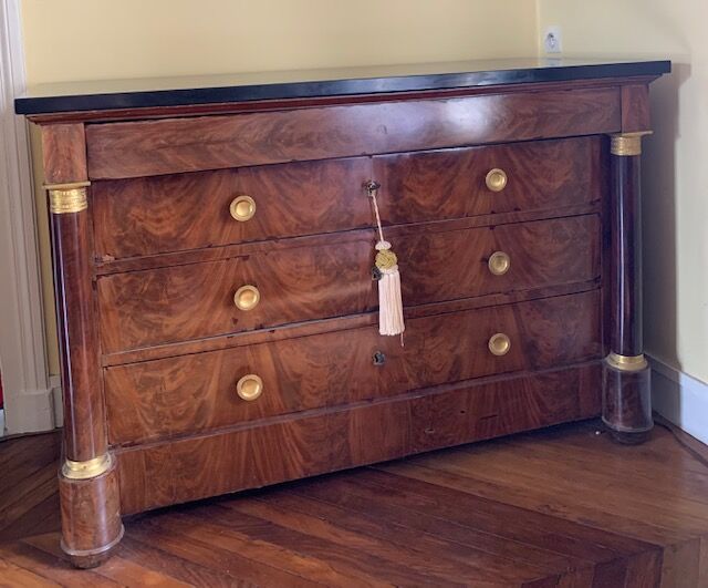 Commode époque empire acajou