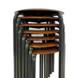 Set of 4 Vintage stools - work stool - Eromes Marko - 60s minimalist design