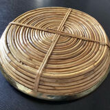 Bamboo and brass dish