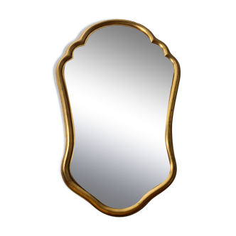 Baroque / classical mirror gilded with leaf (vintage) 65x41cm