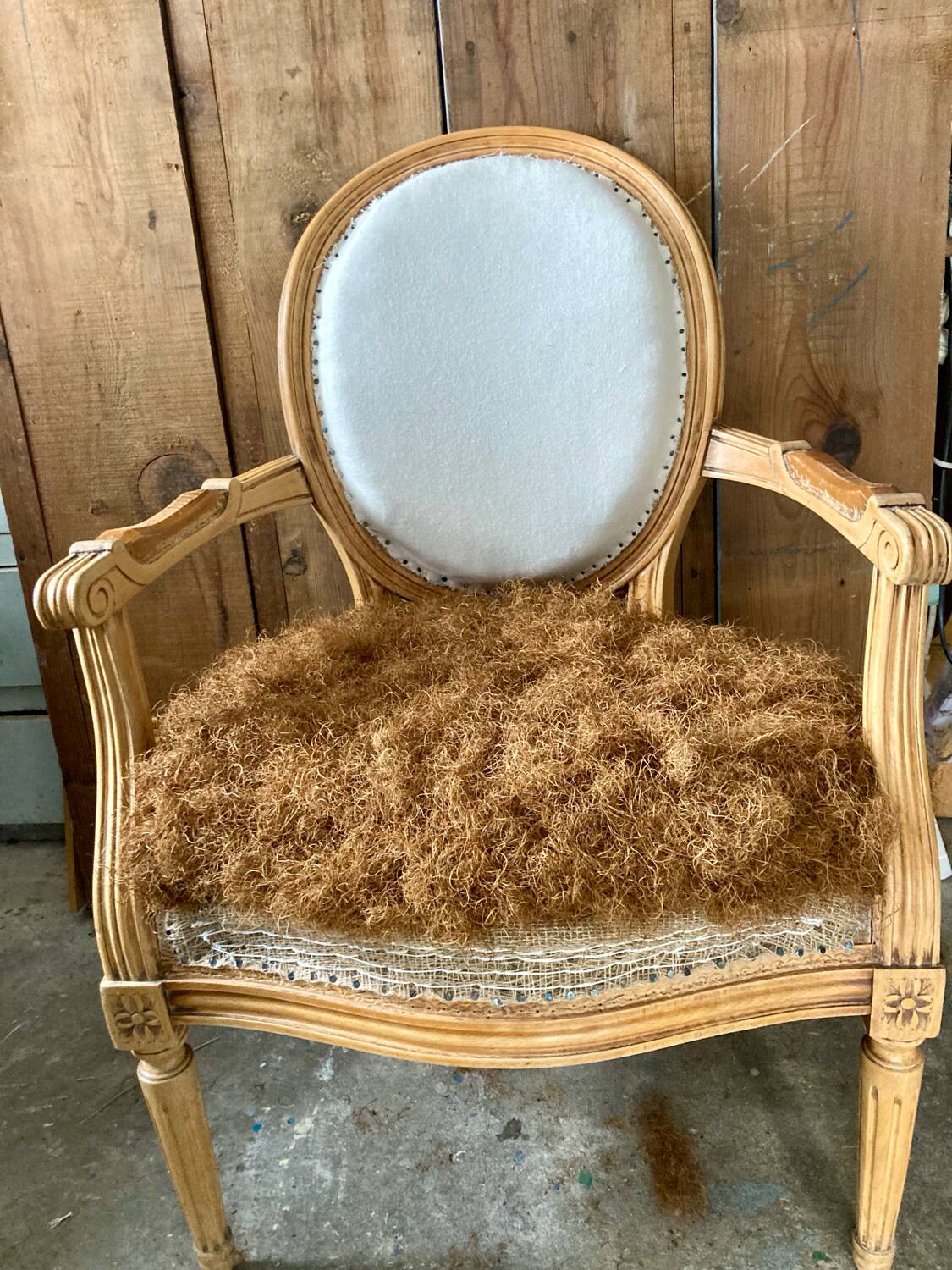 Louis XVI medallion armchair