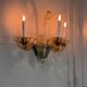 Venetian wall light in gilded Murano glass, circa 1940, set of five available.