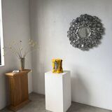 Vintage Mexican metal large mirror