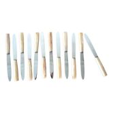 Set de 12 couteaux avec manches effet corne dans leur coffret