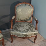 Louis XV-style armchair pair