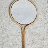 Rattan mirror in the style of Louis Sognot, France, 1950